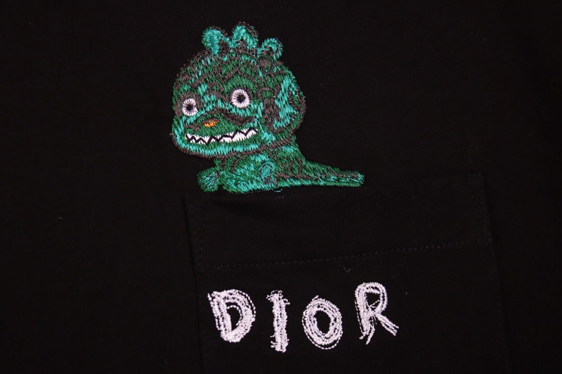 Dior Embroidered Lizard T-Shirt - Black - Phantom Kicks