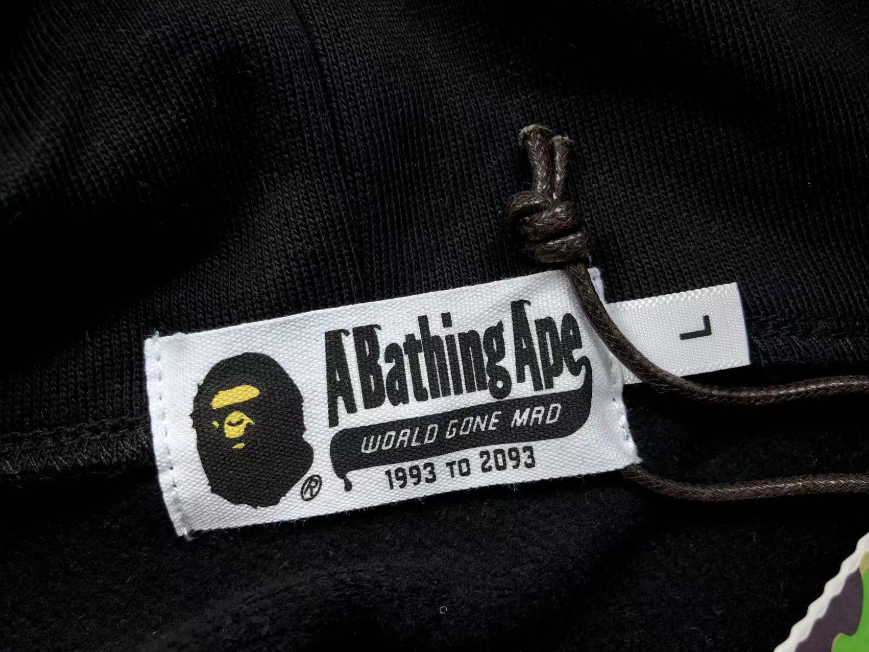 BAPE SHARK FULL ZIP HOODIE BLACK - Phantom Kicks