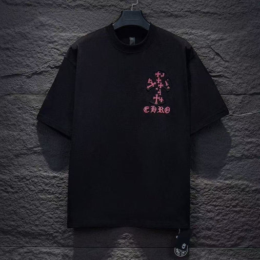Chrome Hearts T-shirt inBlack/Pink: Gothic Romanticism
