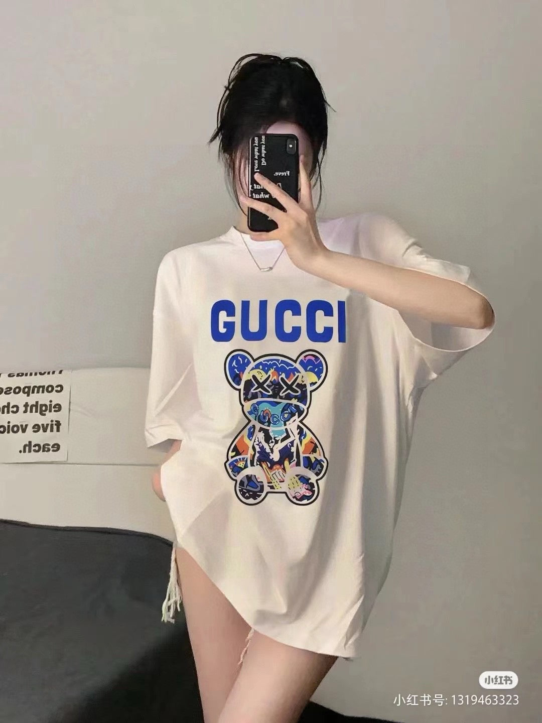 Gucci Cream T-Shirt with Bear Graphic - Phantom Kicks