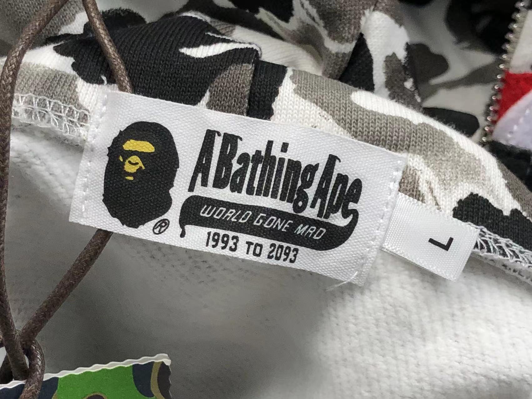 BAPE ABC CAMO SHARK FULL ZIP HOODIE GREY - Phantom Kicks