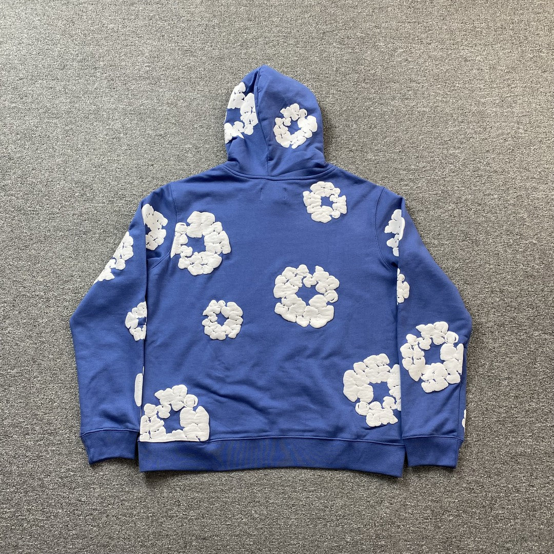 DENIM TEARS COTTON WREATH HOODIE BLUE - Phantom Kicks
