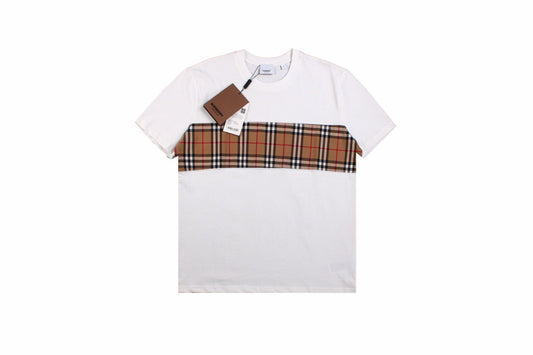 Burberry Check Panel T-Shirt (White) - Phantom Kicks