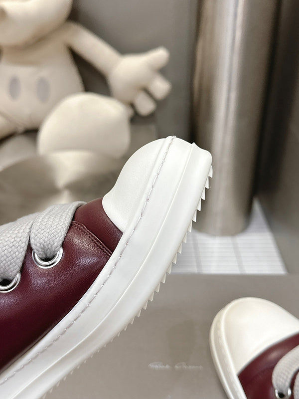 Rick Owens Burgundy Low-Top Sneakers - Phantom Kicks