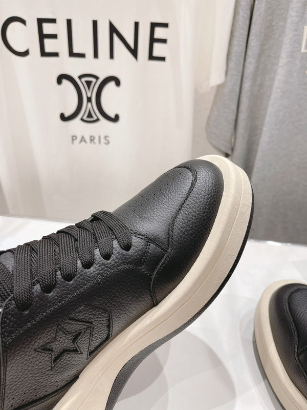 Rick Owens Black and White High-Top Sneakers - Phantom Kicks