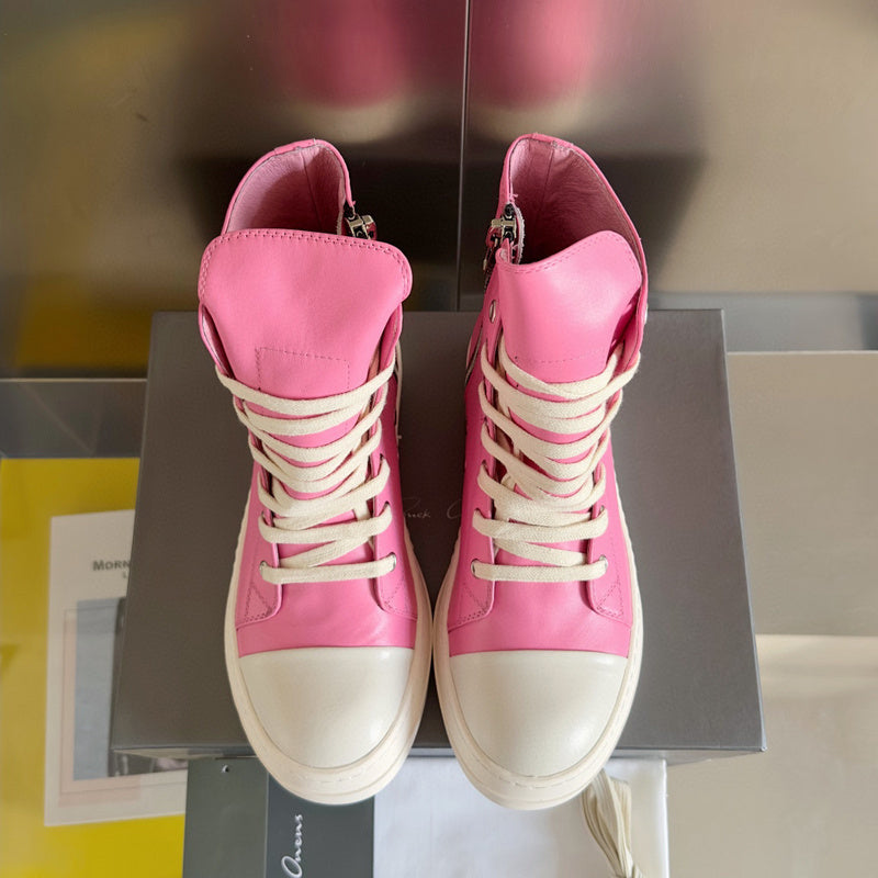 Rick Owens Hot Pink High-Top Sneakers - Phantom Kicks