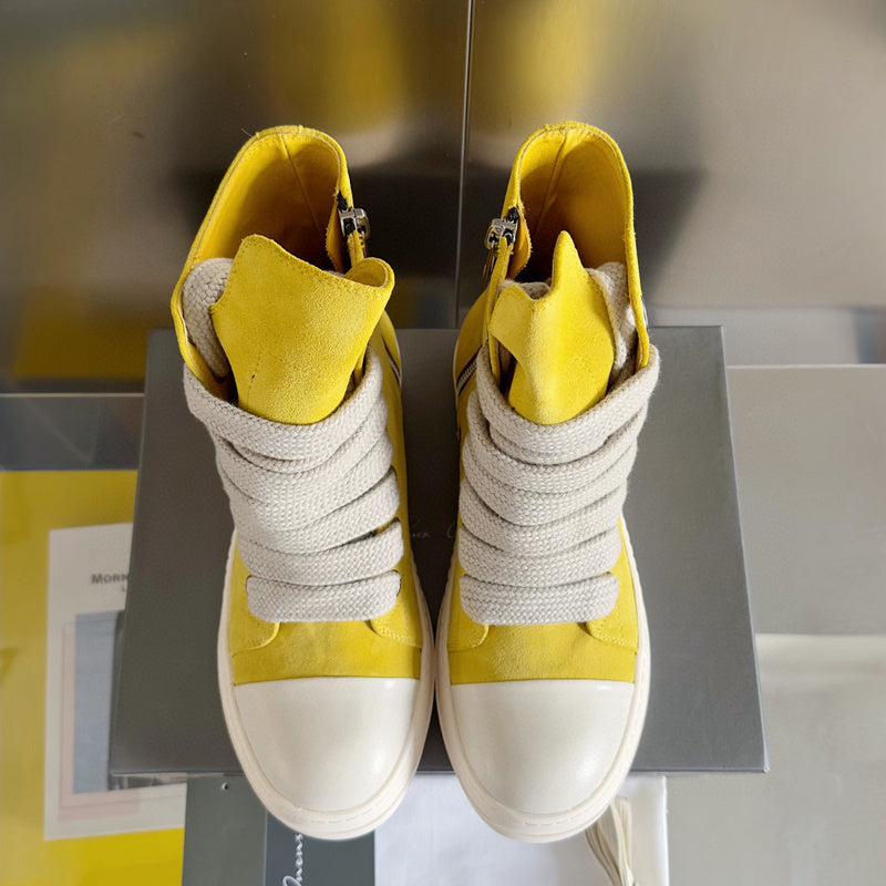 Rick Owens Yellow High-Top Sneakers - Phantom Kicks