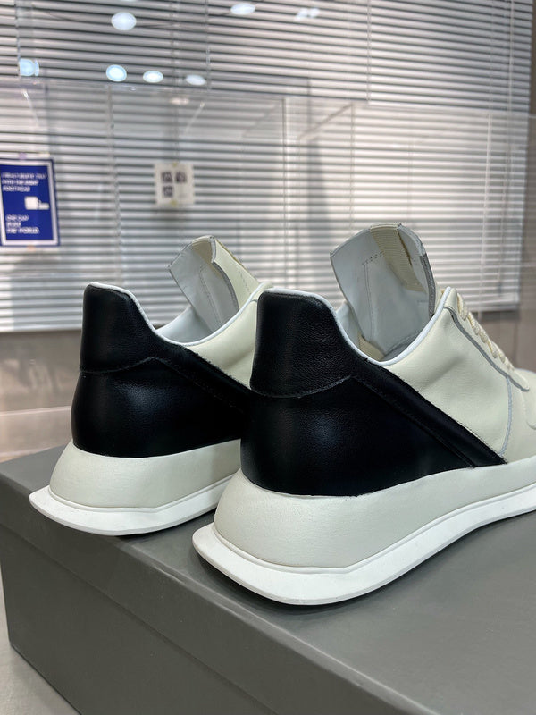 Two-Tone Black Accent Sneakers - Phantom Kicks