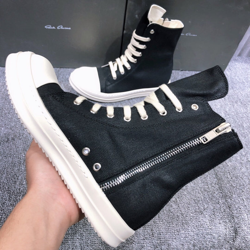 Rick Owens High-Top Canvas Sneakers - Phantom Kicks