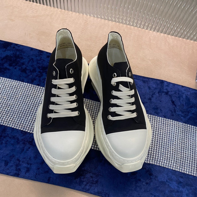 Rick Owens Low-Top Sneakers - Black and White - Phantom Kicks