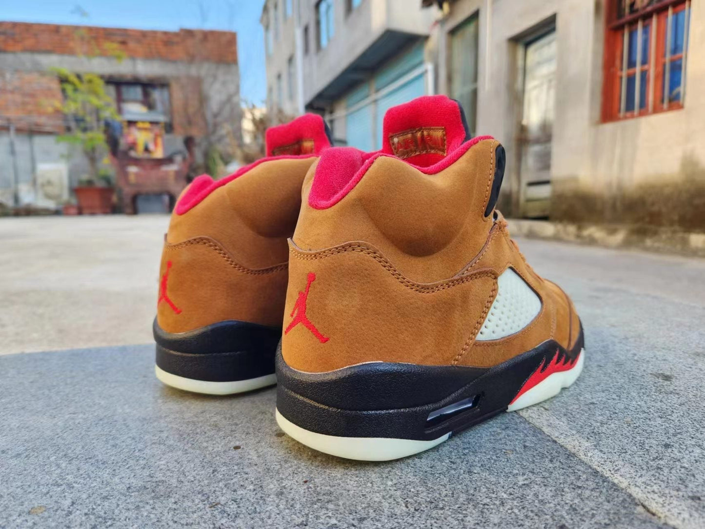 Jordan 5 RED and TAN - Phantom Kicks