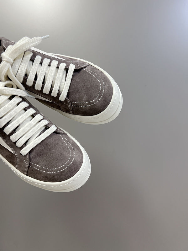 Rick Owens Low-Top Sneakers - Grey Suede - Phantom Kicks