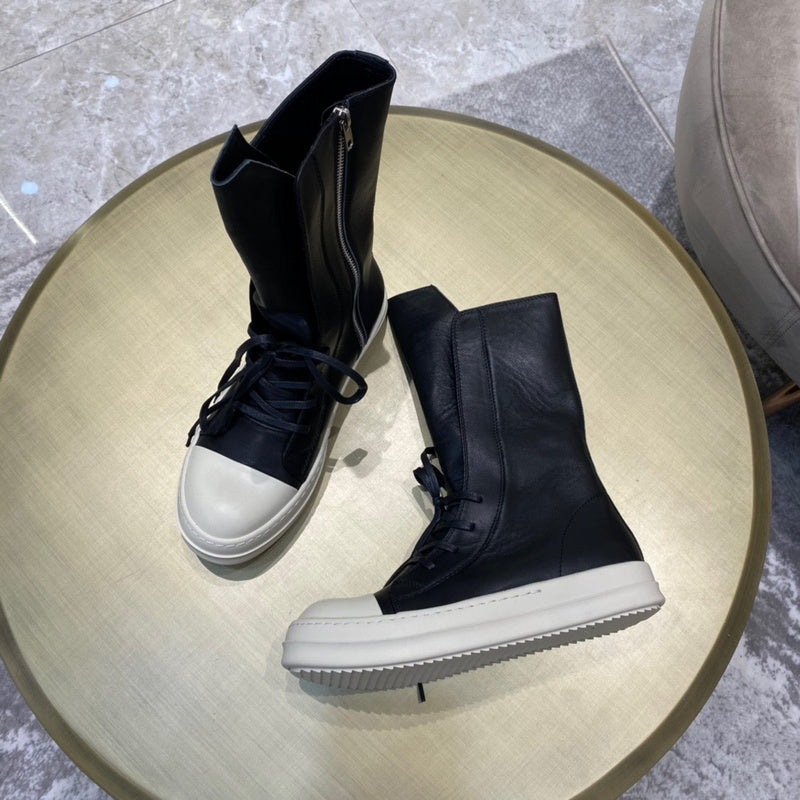 High-Top Leather Combat Boots - Phantom Kicks