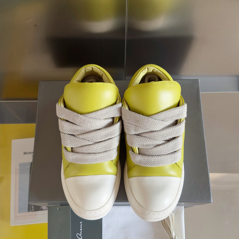 Rick Owens Yellow Low-Top Sneakers - Phantom Kicks