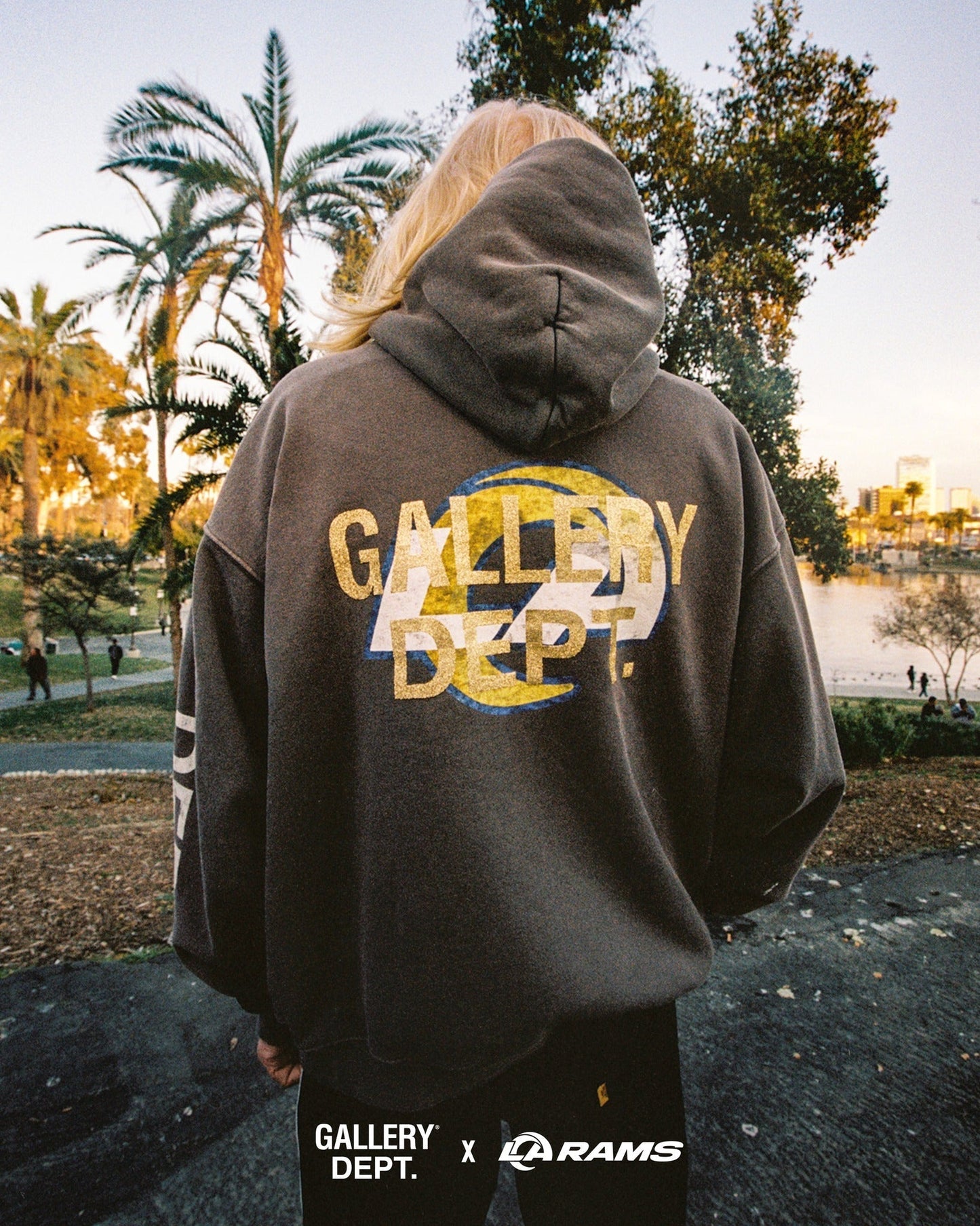 GALLERY DEPT GD X LA RAMS 90'S VINTAGE HOODIE - Phantom Kicks