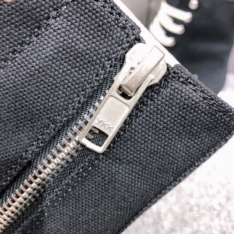 Rick Owens Black High-Top Canvas Sneakers - Phantom Kicks
