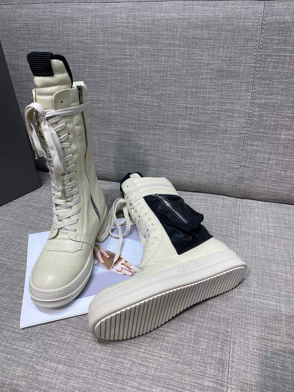 High-Top Leather Combat Boots - Phantom Kicks