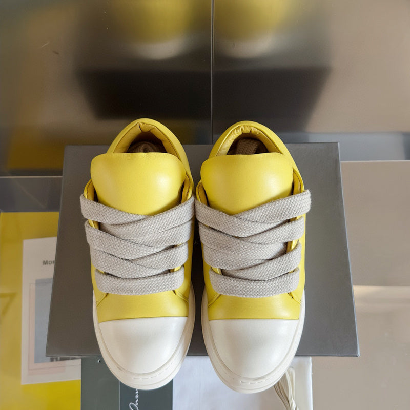 Rick Owens Yellow Low-Top Sneakers - Phantom Kicks