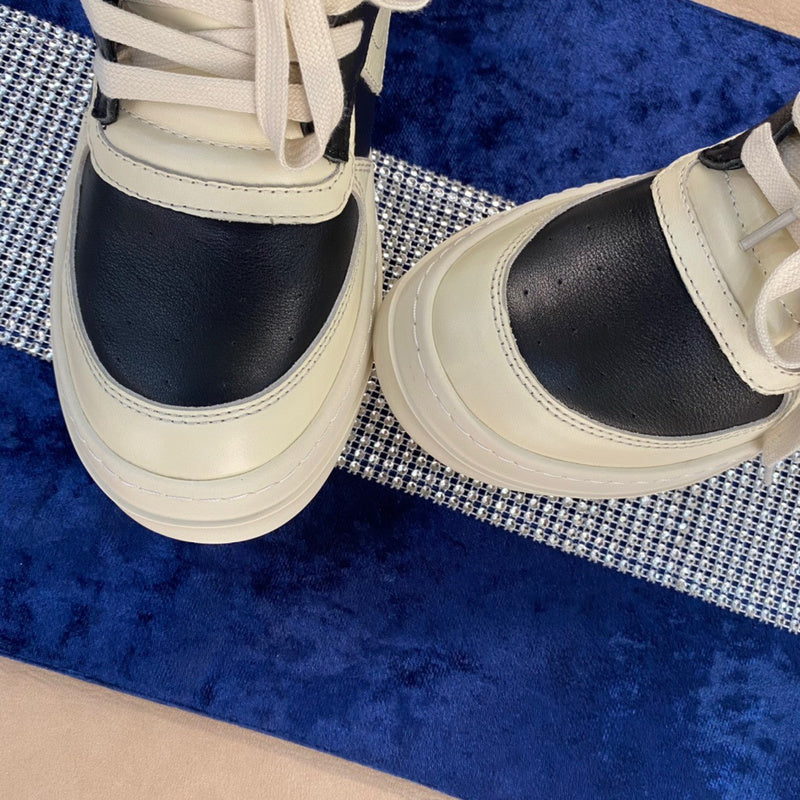 Rick Owens Geobasket Sneakers - Black and White - Phantom Kicks
