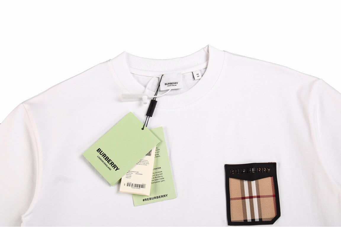 Burberry T-shirt with Check Pocket - Phantom Kicks