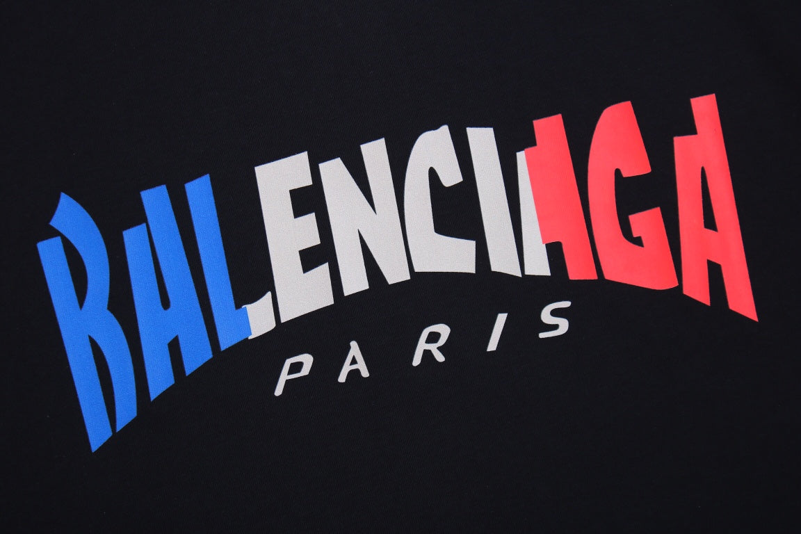 BALENCIAGA FRANCE GRADIENT LOGO T-SHIRT - Phantom Kicks
