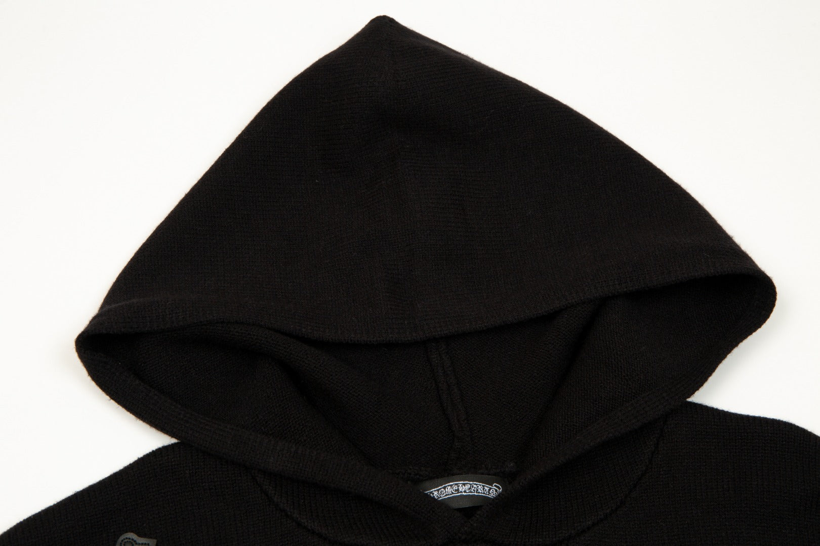 CHROME HEARTS BLACK CROSS PATCH HOODIE BLACK - Phantom Kicks