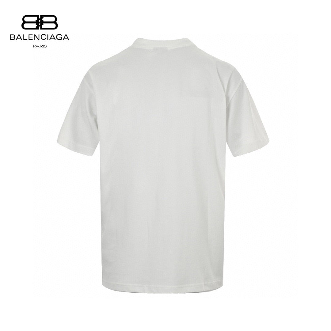 Balenciaga White T-Shirt with Label Detail - Phantom Kicks