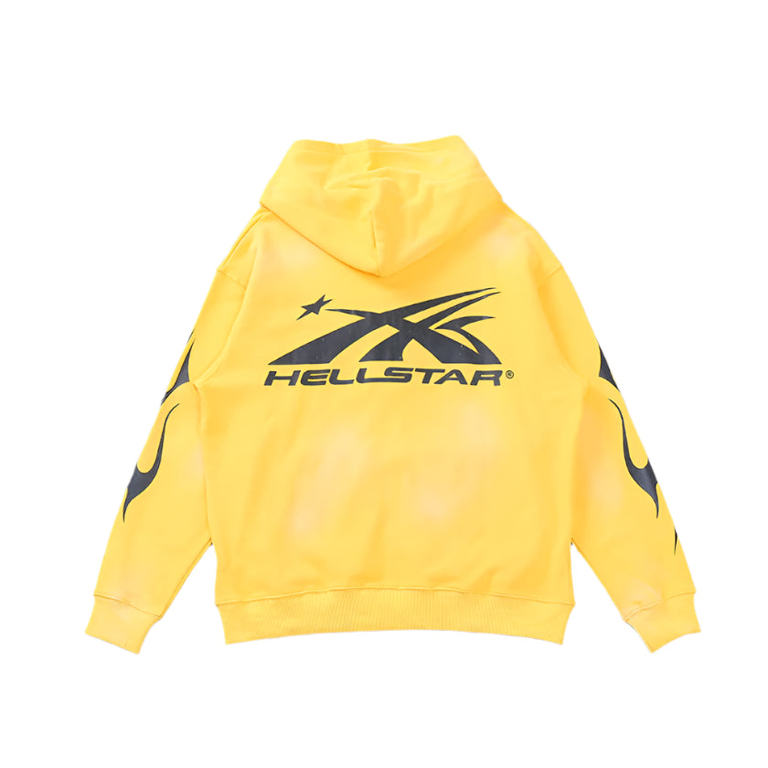 Hellstar "Records" Yellow Zip Hoodie - Phantom Kicks