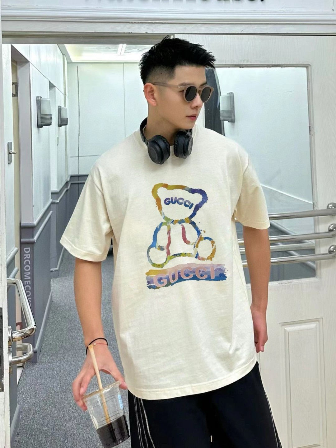 Gucci Teddy Bear Graphic T-Shirt - Phantom Kicks