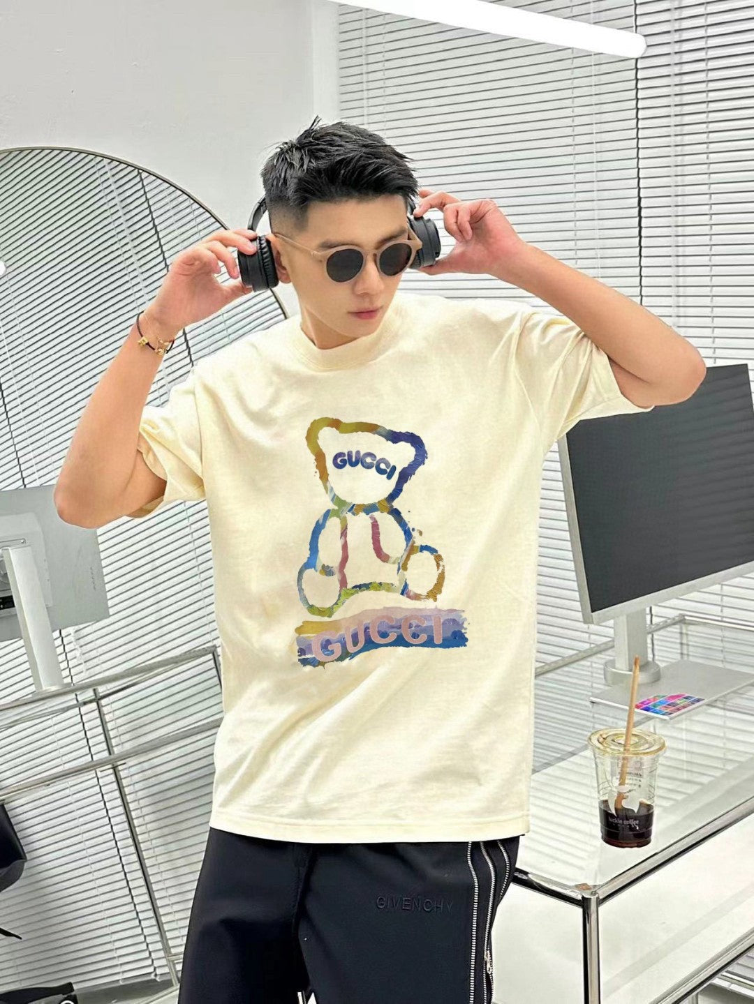Gucci Teddy Bear Graphic T-Shirt - Phantom Kicks