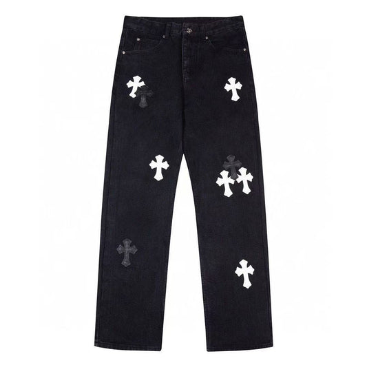 Chrome Hearts Denim Jeans in Black and White