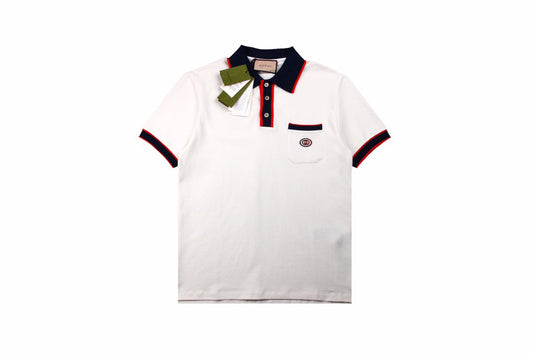 Gucci Polo Shirt with Web Collar (White) - Phantom Kicks