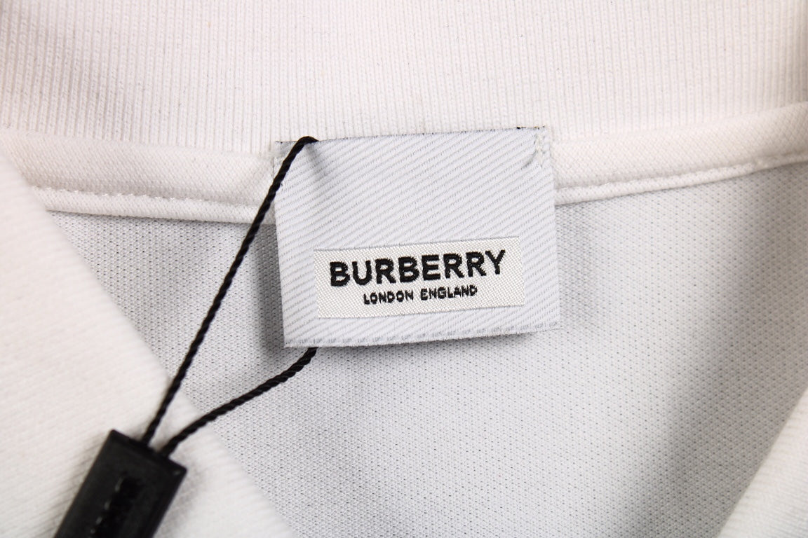 Burberry Embroidered Knight Polo - White - Phantom Kicks