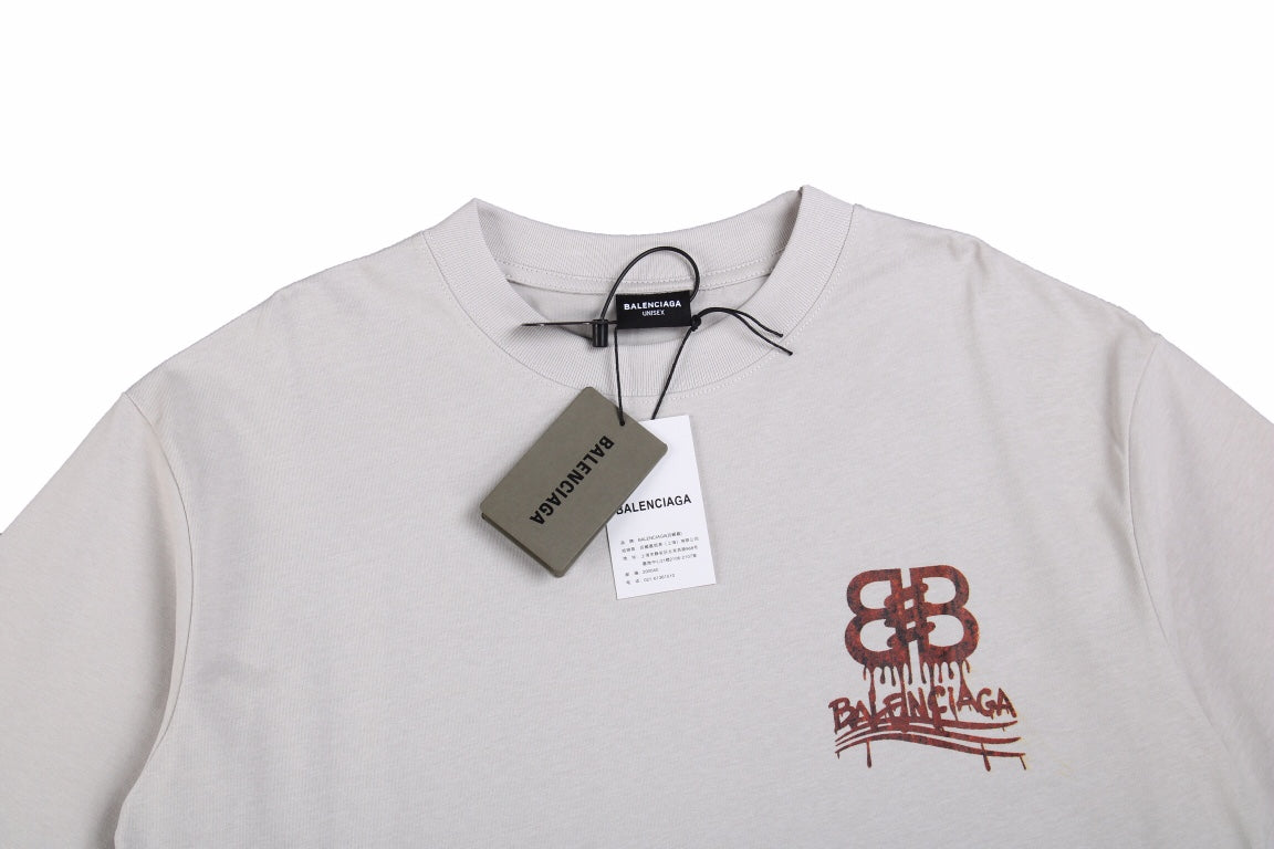 BALENCIAGA LOGO T-SHIRT GRAY - Phantom Kicks