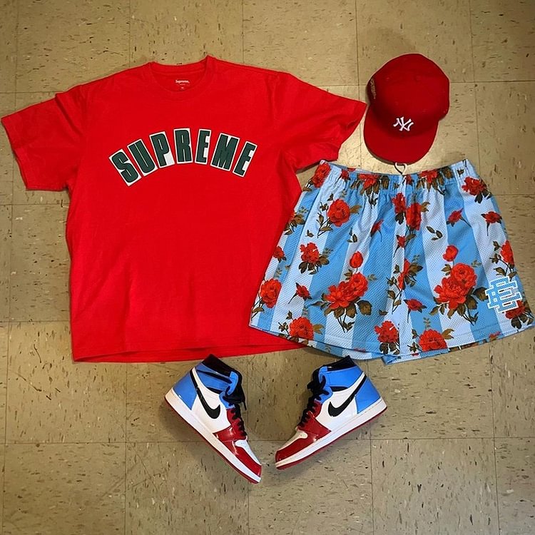 EE Mesh Short Red Rose-Blue - Phantom Kicks