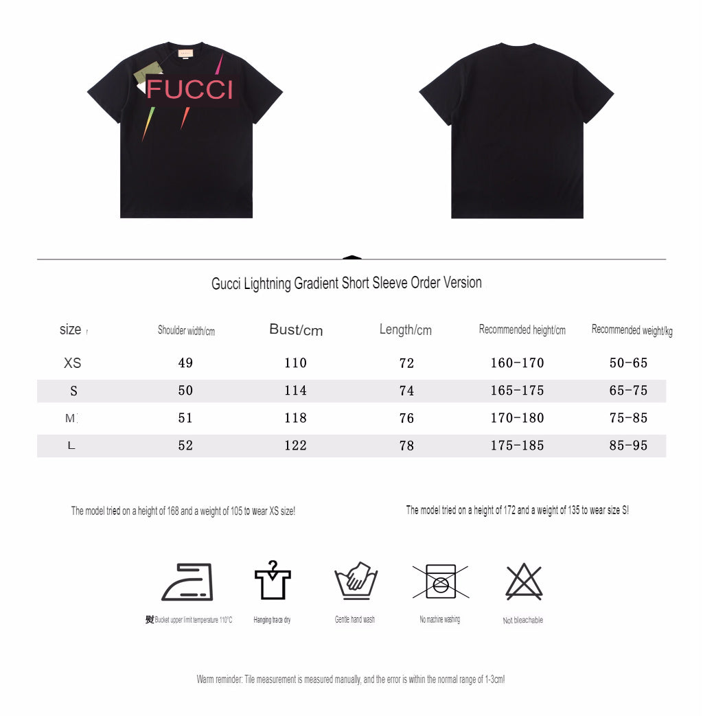Gucci Rainbow Lightning T-Shirt (Black) - Phantom Kicks