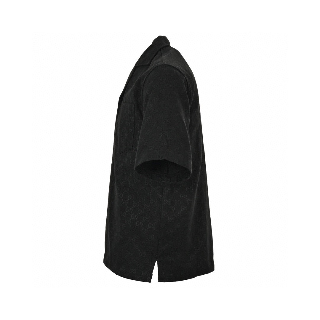 Gucci GG Monogram Black Short Sleeve Shirt - Phantom Kicks