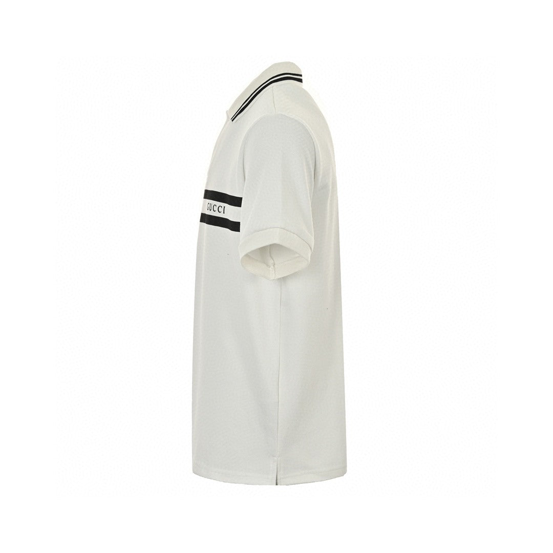 Gucci Striped Logo Polo Shirt (White) - Phantom Kicks