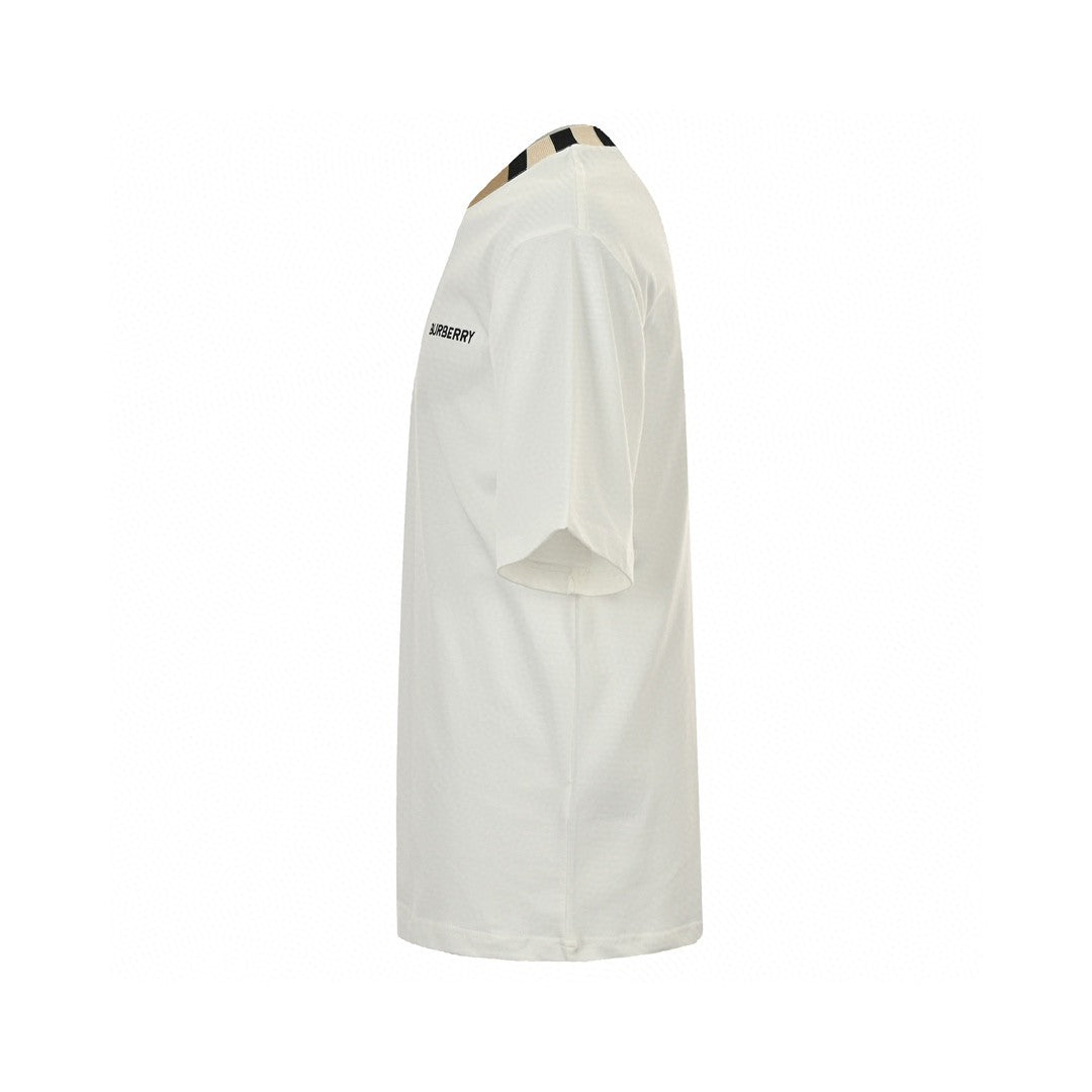 Burberry Check Collar T-Shirt in White - Phantom Kicks