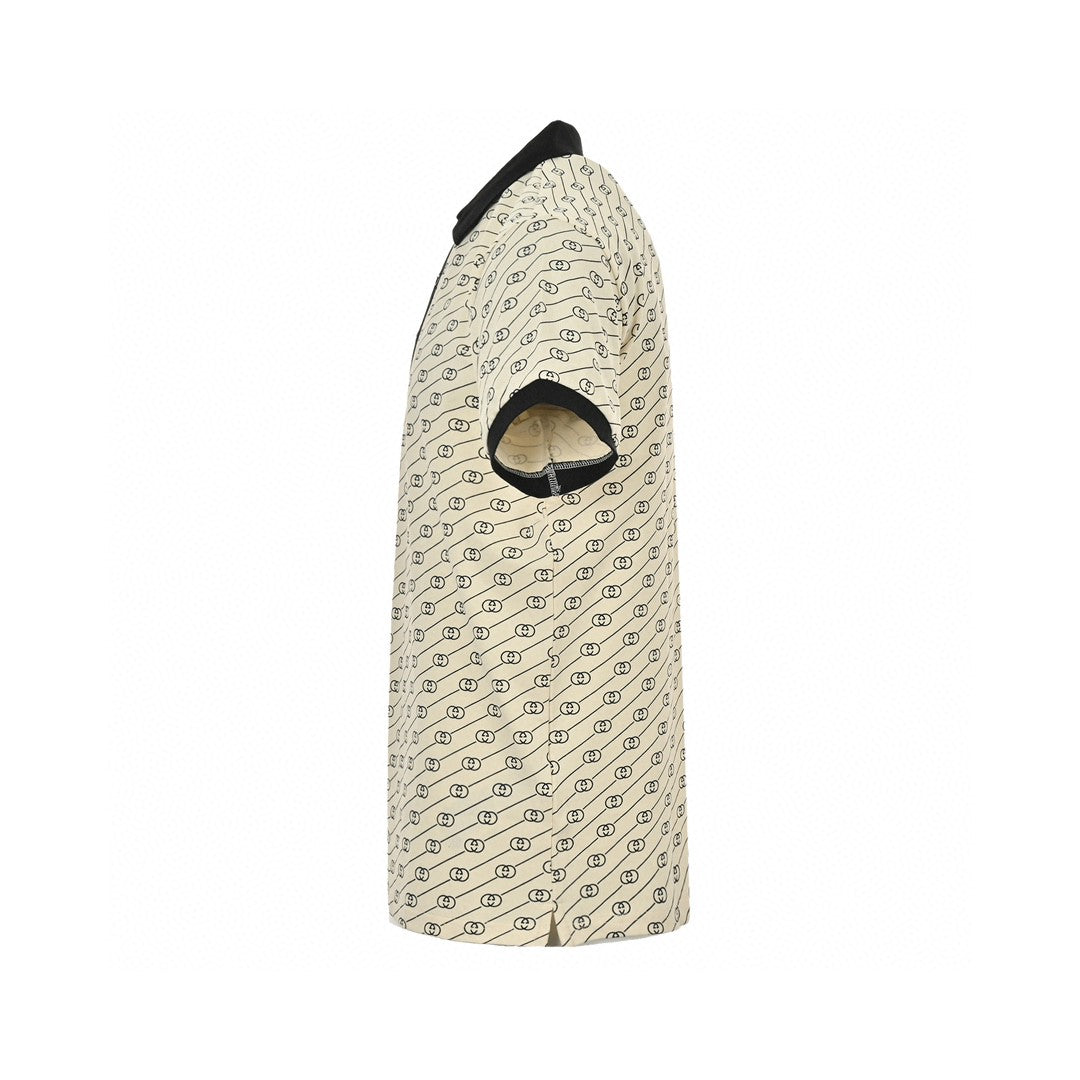 Gucci Beige and Black Patterned Polo Shirt - Phantom Kicks