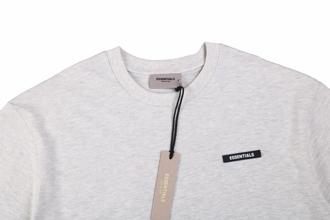 Fear of God Essentials Logo T-Shirt - Heather Grey - Phantom Kicks