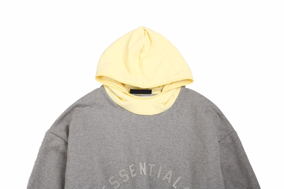 Fear of God Essentials Hoodie - Grey with Yellow Hood - Phantom Kicks