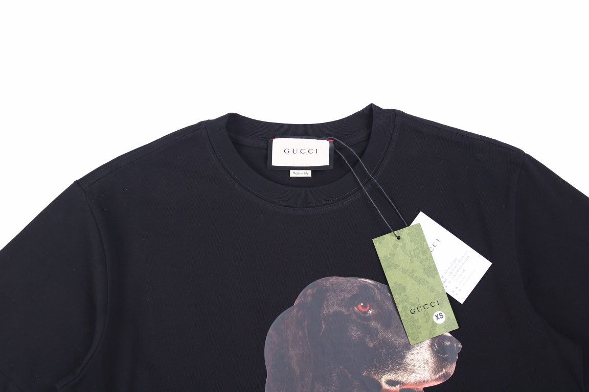 Gucci Dog Print T-Shirt in Black - Phantom Kicks