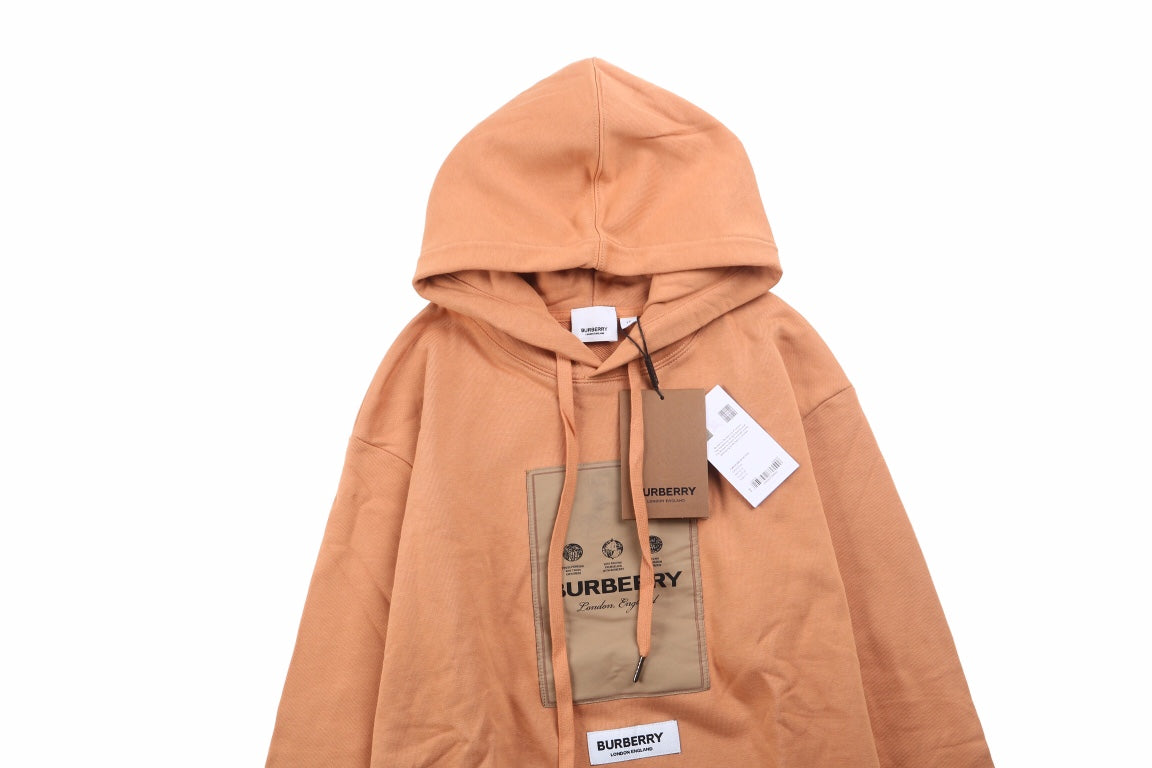 Burberry Brown Hoodie with Logo Patch - Phantom Kicks