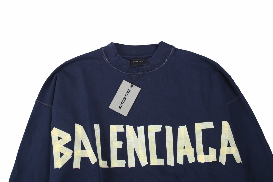 Balenciaga Navy Blue Crewneck - Phantom Kicks
