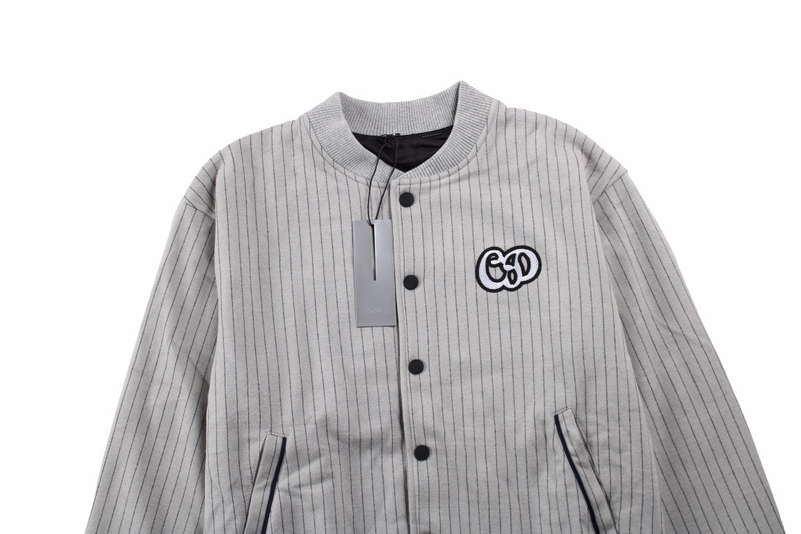 Dior Striped Bomber Jacket - Grey - Phantom Kicks