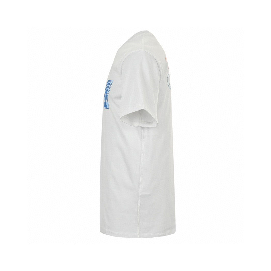 Gucci White T-Shirt with Blue Vertical Logo Patch - Phantom Kicks