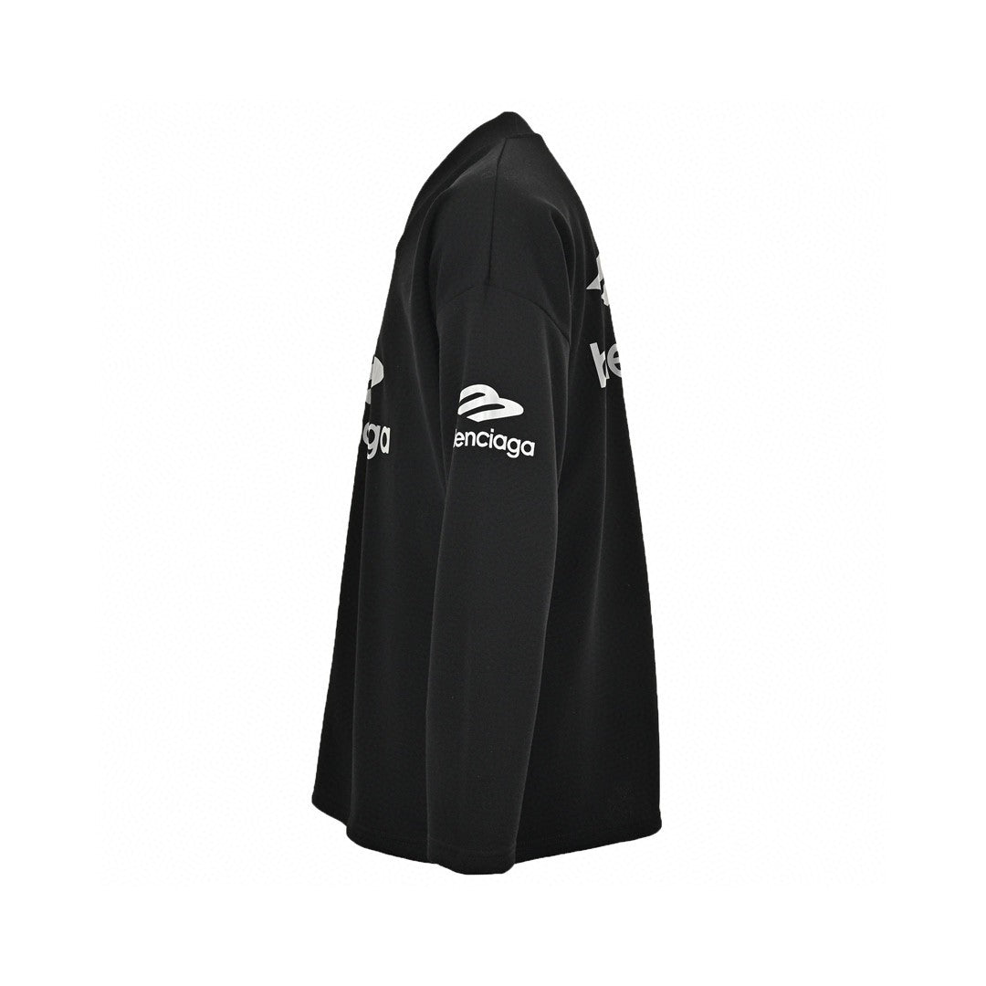 Balenciaga Long Sleeve Logo Shirt - Black - Phantom Kicks