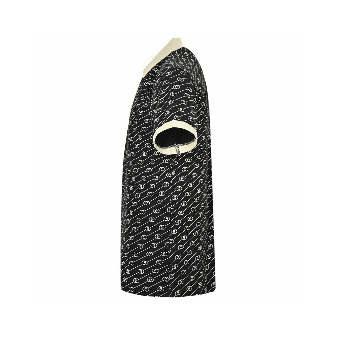 GUCCI GG PATTERN POLO SHIRT BLACK - Phantom Kicks