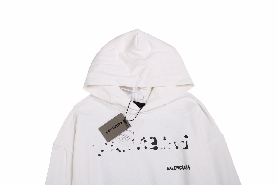 Balenciaga White Logo Hoodie - Phantom Kicks